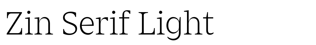 Zin Serif Light